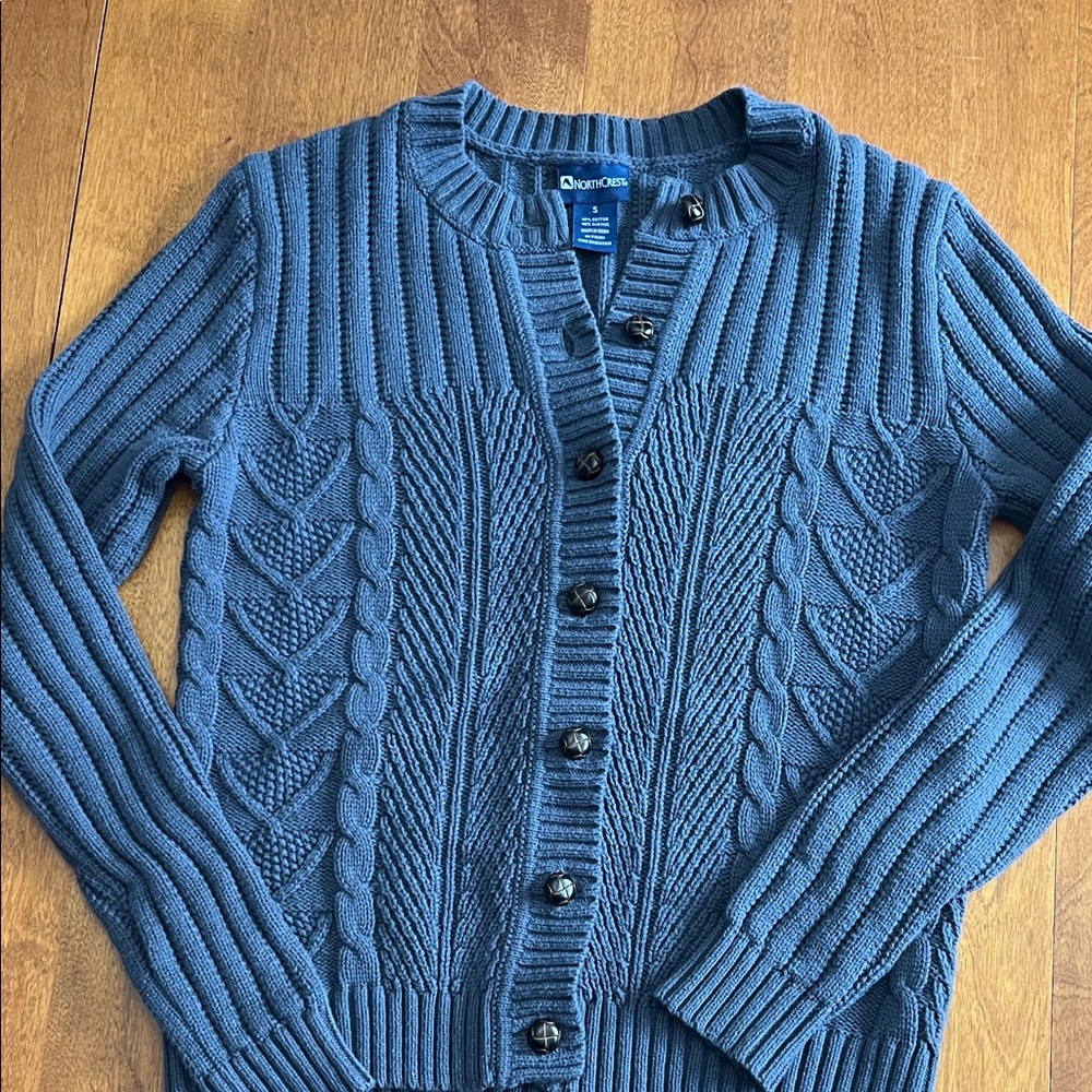 Northcrest Blue Knit Sweater
